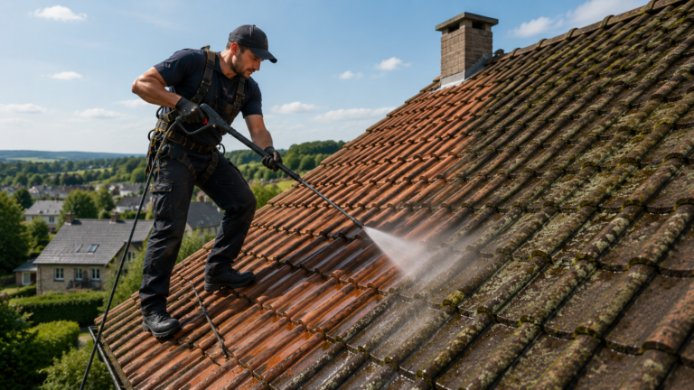 Nettoyage de toiture en Wallonie